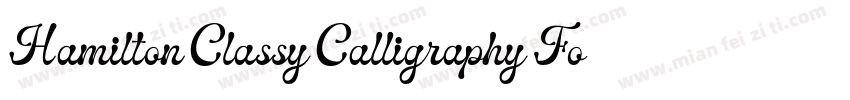 Hamilton Classy Calligraphy Font字体转换